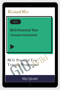 Purchuse BCG Potential Test Training Programme course at here with price $147 $45.