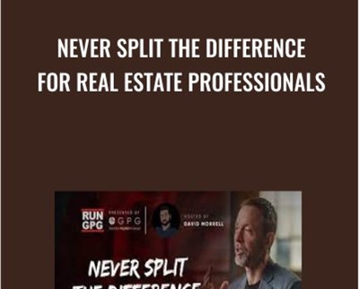 Never Split The Difference For Real Estate Professionals - Chris Voss Available, only 35 USD