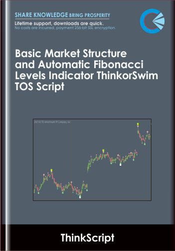 Basic Market Structure and Automatic Fibonacci Levels Indicator ThinkorSwim TOS Script - ThinkScript