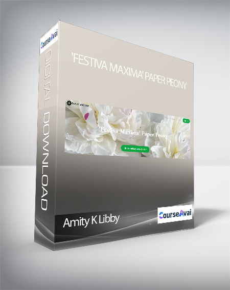 Purchuse Amity K Libby - 'Festiva Maxima' Paper Peony course at here with price $45 $18.