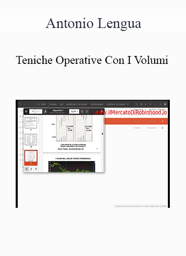 Purchuse Antonio Lengua - Teniche Operative Con I Volumi course at here with price $26 $25.