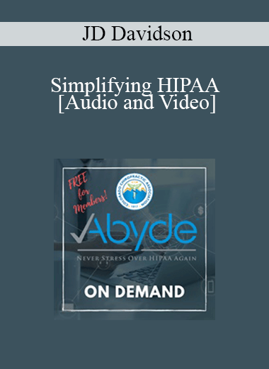 Purchuse JD Davidson - Simplifying HIPAA course at here with price $69 $16.