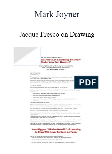 Purchuse Mark Joyner - Jacque Fresco on Drawing course at here with price $297 $70.