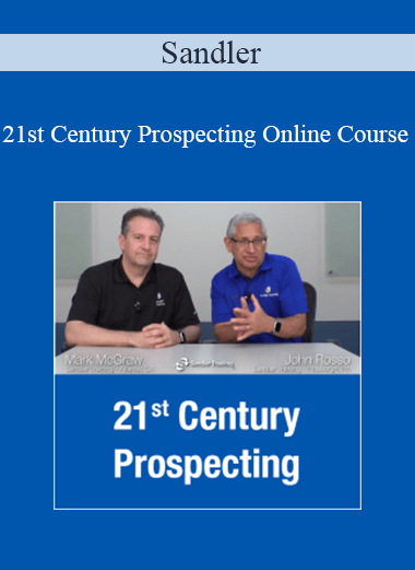 Purchuse Sandler - 21st Century Prospecting Online Course course at here with price $375 $89.