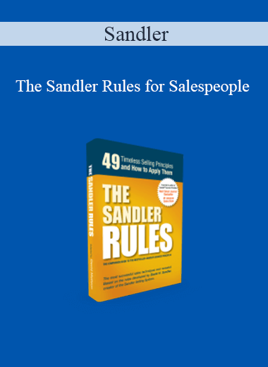 Purchuse Sandler - The Sandler Rules for Salespeople course at here with price $197 $56.