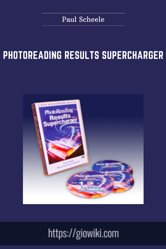 Purchuse PhotoReading Results Supercharger - Paul Scheele course at here with price $285 $59.