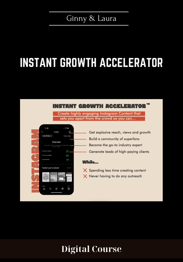 Purchuse Instant Growth Accelerator - Ginny & Laura course at here with price $1499 $99.