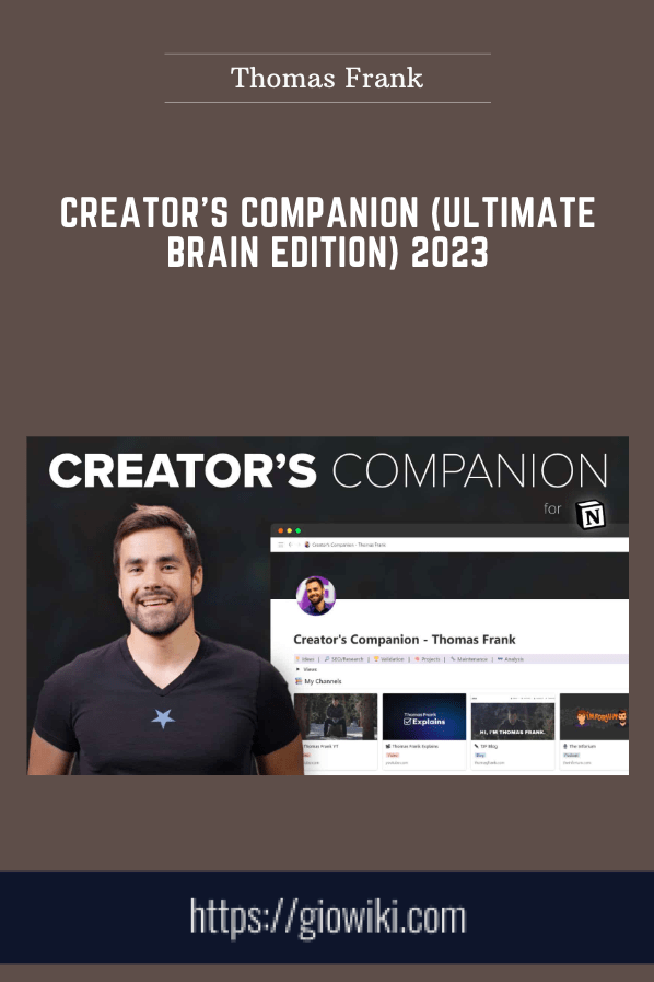 Purchuse Creator's Companion (Ultimate Brain Edition) 2023 - Thomas Frank course at here with price $229 $39.